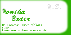 monika bader business card